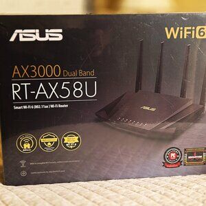 NEW - ASUS RT-AX58U AX3000 Dual Band WiFi 6 (802.11ax) Gigabit Router - SEALED